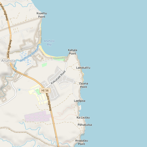 OpenStreetMap map of Laelīpoa, HI