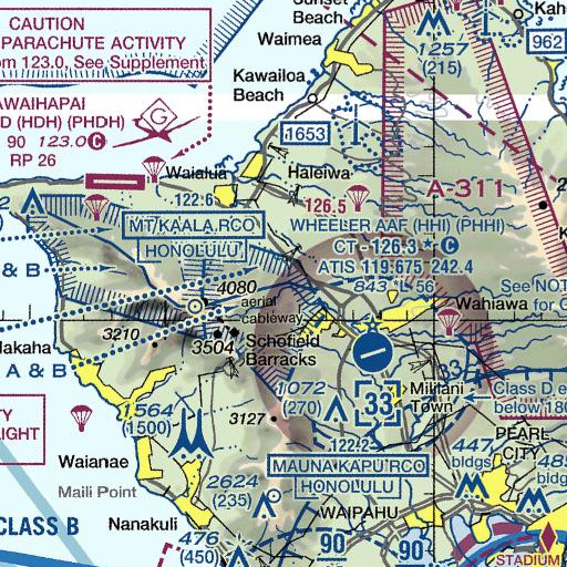 FAA VFR chart of Māʻili, HI