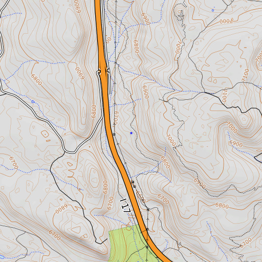OpenTopoMap map of Willard Spring, AZ
