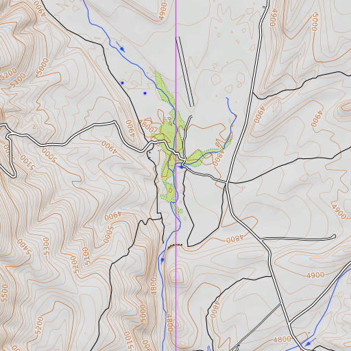 OpenTopoMap map of Willow Creek, AZ