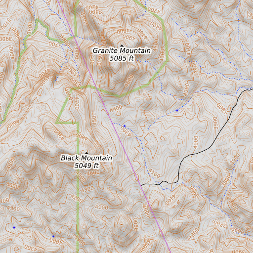 OpenTopoMap map of Willow Spring, AZ