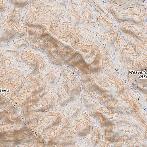 OpenTopoMap map of Willow Spring, AZ