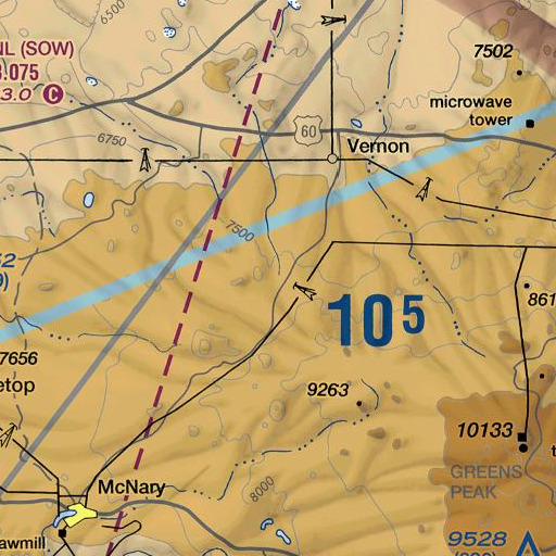 FAA VFR chart of Willow Spring, AZ