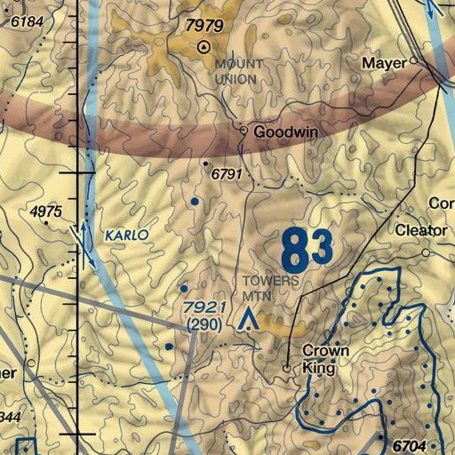 FAA VFR chart of Willow Spring, AZ