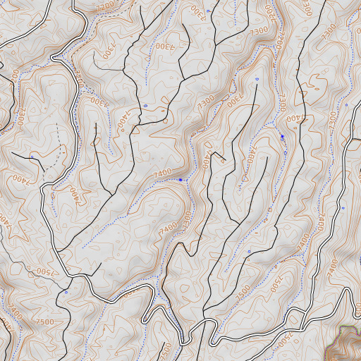OpenTopoMap map of Willow Spring, AZ