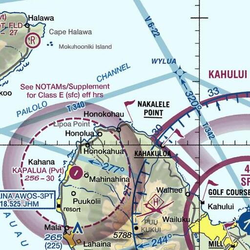FAA VFR chart of Puʻukaʻeo, HI