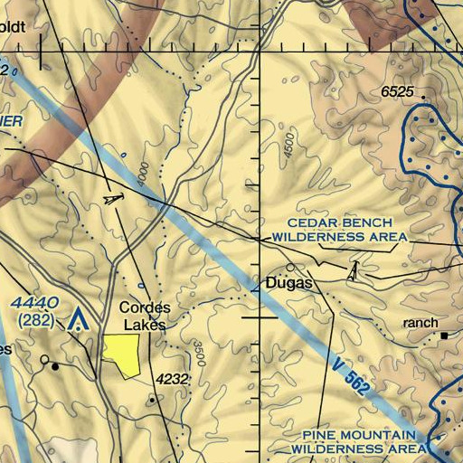 FAA VFR chart of Yellow Jacket Creek, AZ