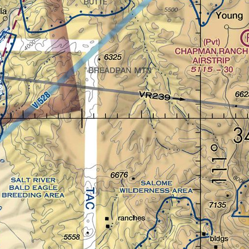 FAA VFR chart of Z T Ranch, AZ