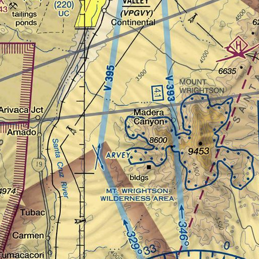 FAA VFR chart of Chino Spring, AZ