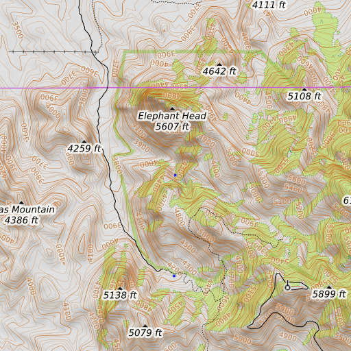 OpenTopoMap map of Chino Spring, AZ