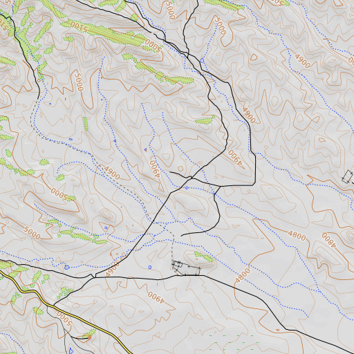 OpenTopoMap map of Everett Windmill, AZ