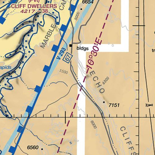FAA VFR chart of Curve Wash, AZ