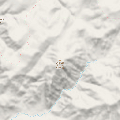 OpenStreetMap map of Cypress Butte, AZ
