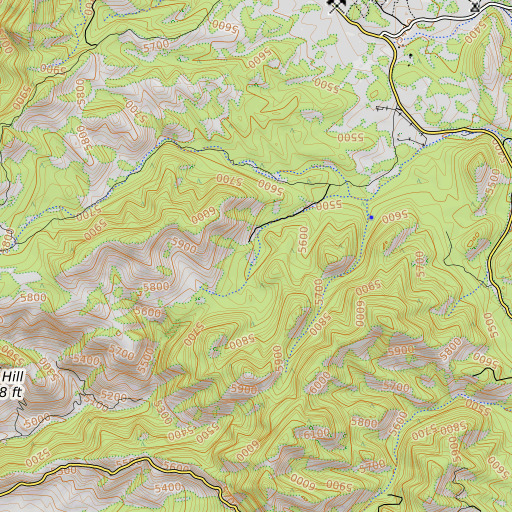 OpenTopoMap map of Miller Spring, AZ