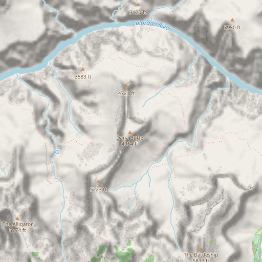 OpenStreetMap map of Dana Butte, AZ