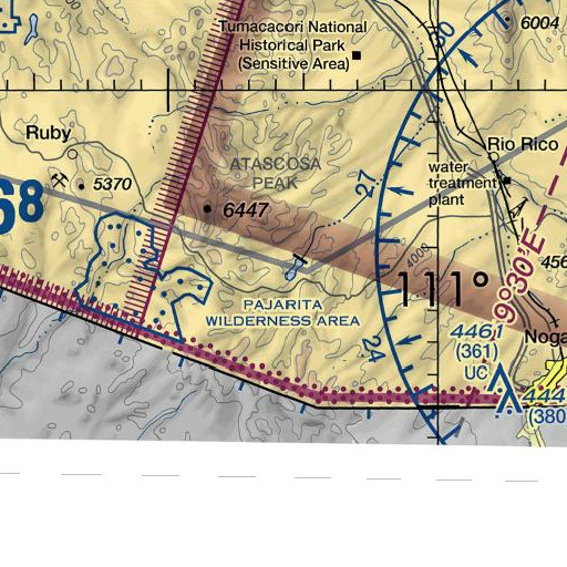 FAA VFR chart of Waterfall Spring, AZ