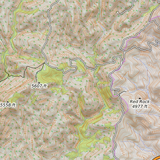 OpenTopoMap map of Martin Spring, AZ