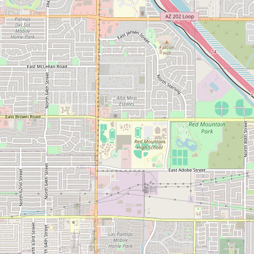 OpenStreetMap map of Salk Elementary School, AZ