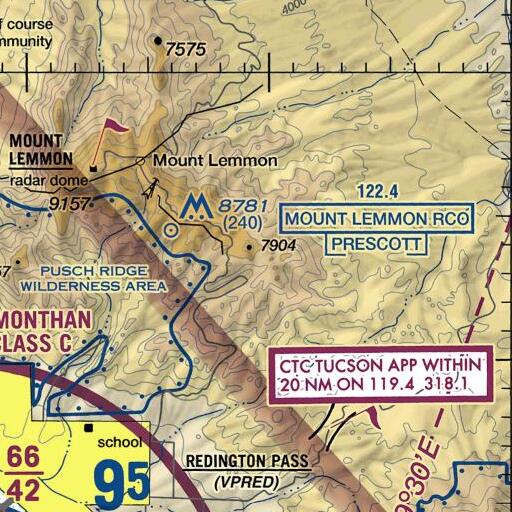 FAA VFR chart of Bear Saddle, AZ