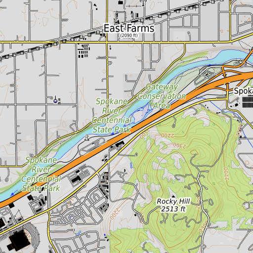 OpenTopoMap map of Cable Creek, WA