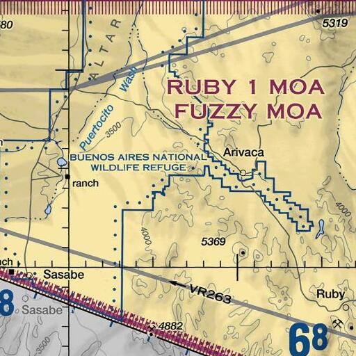 FAA VFR chart of Cienegita Spring, AZ