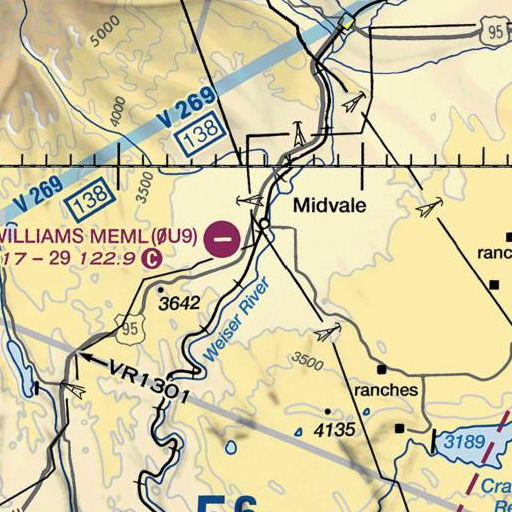 FAA VFR chart of Dry Creek, ID