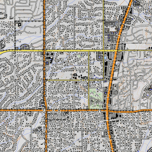 OpenTopoMap map of Cross Middle School, AZ