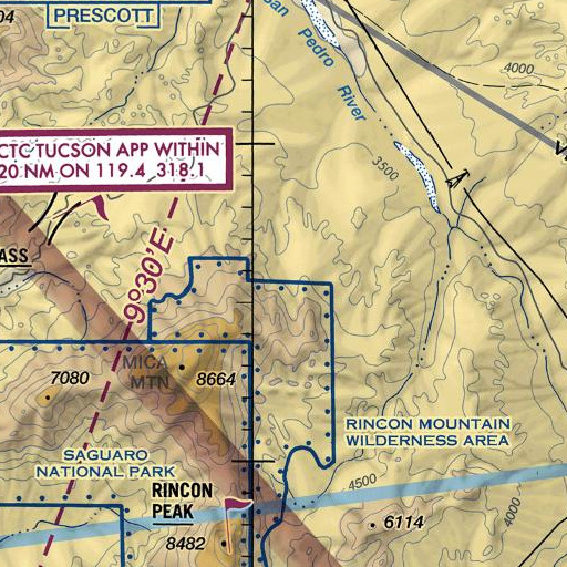 FAA VFR chart of Espiritu Well, AZ