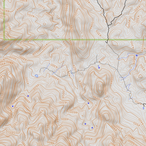 OpenTopoMap map of Espiritu Well, AZ