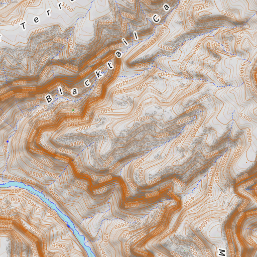 OpenTopoMap map of De Vaca Terrace, AZ