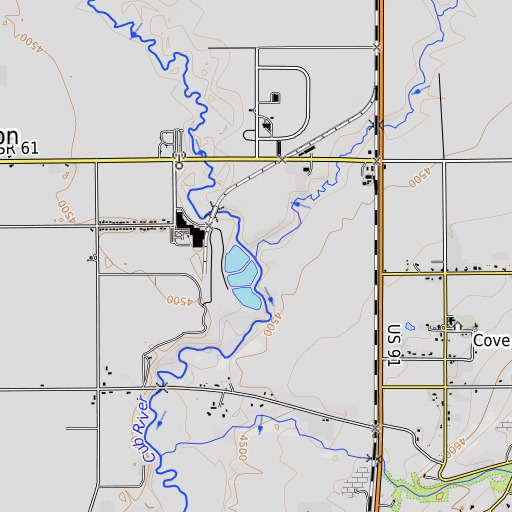 OpenTopoMap map of Spring Creek, UT