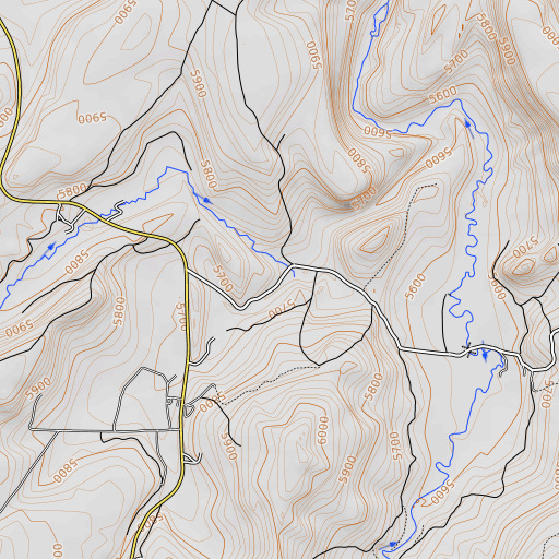 OpenTopoMap map of Squaw Creek, ID