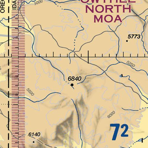 FAA VFR chart of Thomas Creek Spring, ID