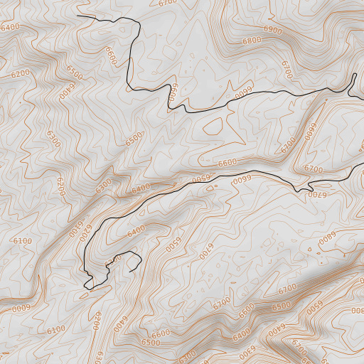 OpenTopoMap map of Trail Canyon Spring, ID