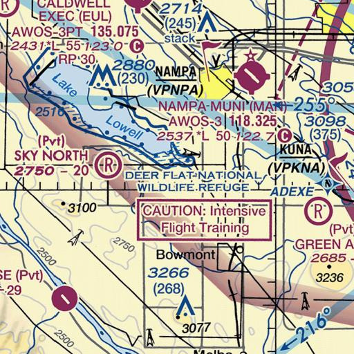 FAA VFR chart of Upper Deer Flat, ID