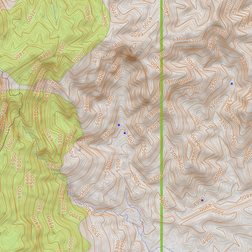 OpenTopoMap map of Turtle Spring, AZ