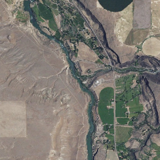 Aerial imagery of Malad River, ID