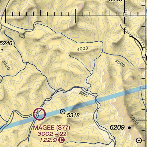 FAA VFR chart of Amethyst Peak, ID