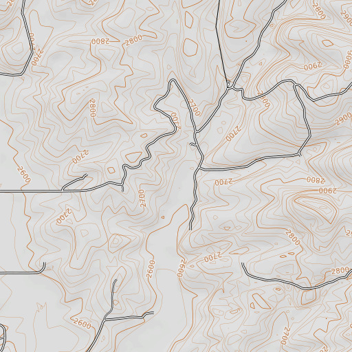 OpenTopoMap map of Arson Creek, ID
