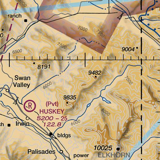 FAA VFR chart of Atkinson Peak, ID