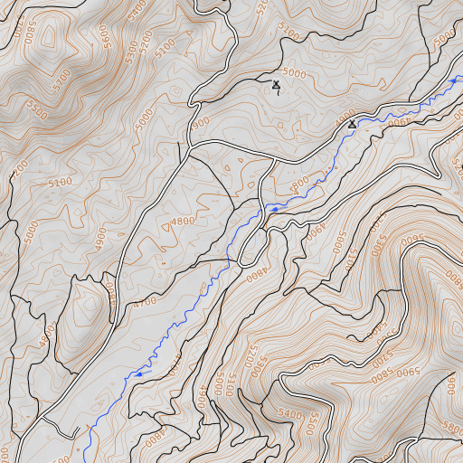 OpenTopoMap map of Bear Campground, ID