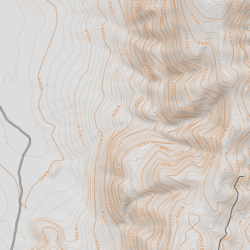 OpenTopoMap map of Bell Spring, ID