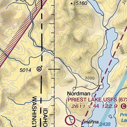 FAA VFR chart of Blacktail Creek, ID