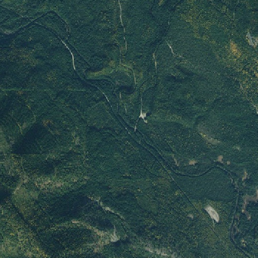 Aerial imagery of Blacktail Creek, ID