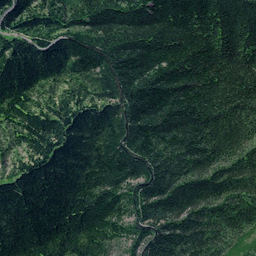 Aerial imagery of Bonehead Creek, ID