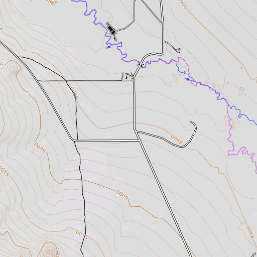 OpenTopoMap map of Burnt Spring Gulch, ID