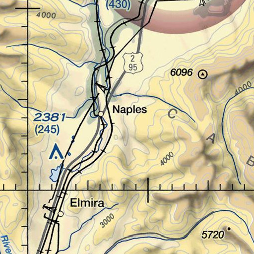 FAA VFR chart of Contrary Creek, ID