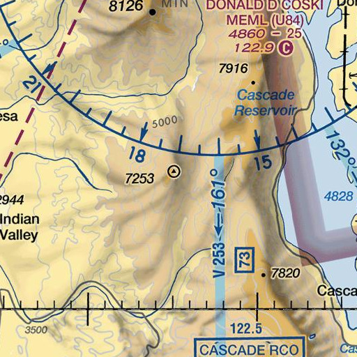 FAA VFR chart of Cougar Basin, ID