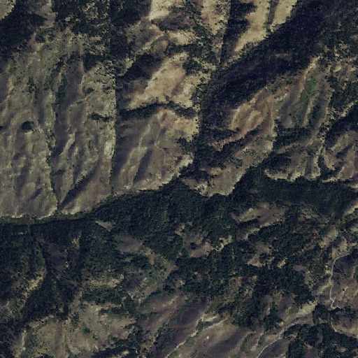 Aerial imagery of Ear Creek, ID