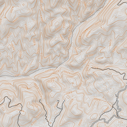 OpenTopoMap map of Ear Creek, ID